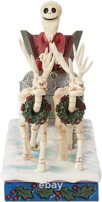 La figurine de Jack avec traîneau de Jim Shore Tim Burton's L'étrange Noël de Monsieur Jack