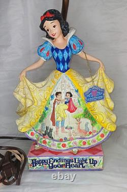 Lampe Blanche-Neige Jim Shore Disney Happy Endings 2005 Retirée avec Étiquette Sans Abat-jour