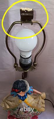 Lampe Blanche-Neige Jim Shore Disney Happy Endings 2005 Retirée avec Étiquette Sans Abat-jour