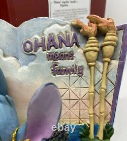 Lilo & Stitch Ohana Signifie Livre D'histoire De Famille Figure Jim Shore Disney Traditions
