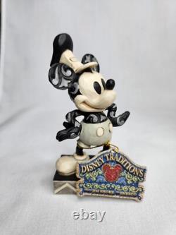 MIGNON Disney Jim Shore Showcase Steamboat Willie Mickey Mouse L'étiquette Originale