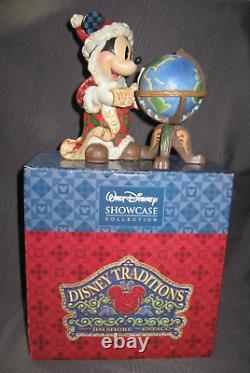 NIB Jim Shore Walt Disney Showcase Collection Ancien Père Noël Mickey figurine
