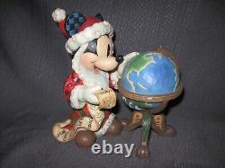 NIB Jim Shore Walt Disney Showcase Collection Ancien Père Noël Mickey figurine