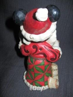 NIB Jim Shore Walt Disney Showcase Collection Ancien Père Noël Mickey figurine