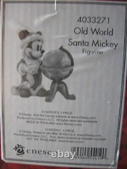 NIB Jim Shore Walt Disney Showcase Collection Ancien Père Noël Mickey figurine