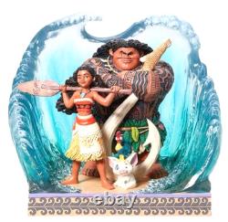 NOUVEAU Enesco Disney Traditions par Jim Shore Figurine scène de vague Moana et Maui Japon