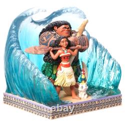 NOUVEAU Enesco Disney Traditions par Jim Shore Figurine scène de vague Moana et Maui Japon