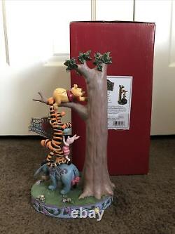 Nouveau Disney Jim Shore Winnie Le Pooh Tigger Eeyore Piglet Stacked Tree Figurine
