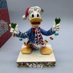 Nouveau Jim Shore Disney Traditions Donald Duck Débranché pour les Fêtes Emballage d'origine