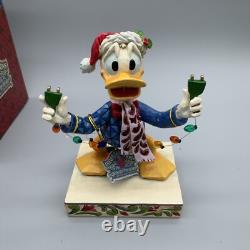 Nouveau Jim Shore Disney Traditions Donald Duck Débranché pour les Fêtes Emballage d'origine