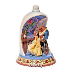 Parcs Disney Jim Shore Amour Enchanté La Belle et la Bête Rose Cloche Figurine NEUF