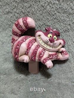 Porte-pot de fleurs Cheshire Cat d'occasion avec boîte Jim Shore Enesco Disney Traditions