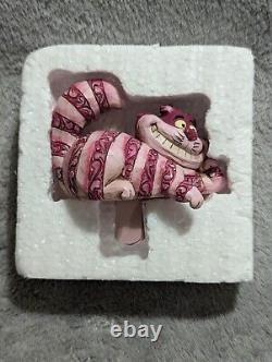 Porte-pot de fleurs Cheshire Cat d'occasion avec boîte Jim Shore Enesco Disney Traditions