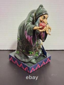 RARE Jim Shore Disney Traditions Blanche Neige SORCIÈRE PRENDRE UNE BITE Enesco avec boîte