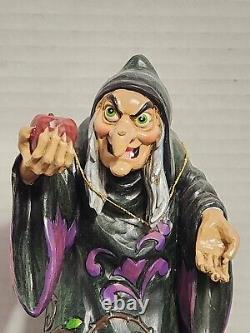 RARE Jim Shore Disney Traditions Blanche Neige SORCIÈRE PRENDRE UNE BITE Enesco avec boîte