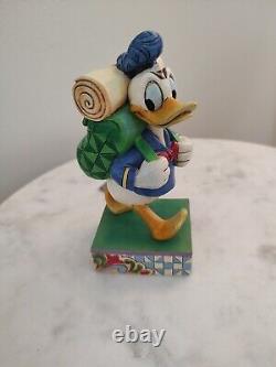 RARE Jim Shore Disney Traditions Donald Duck Je préfère faire de la randonnée 4038496