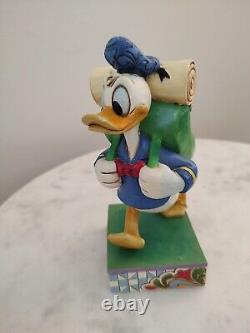 RARE Jim Shore Disney Traditions Donald Duck Je préfère faire de la randonnée 4038496