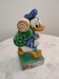 RARE Jim Shore Disney Traditions Donald Duck Je préfère faire de la randonnée 4038496