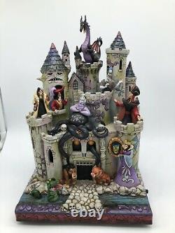 Rare Disney Jim Shore Halloween Villains Tower Of Fright Maléfique Ursula Mib