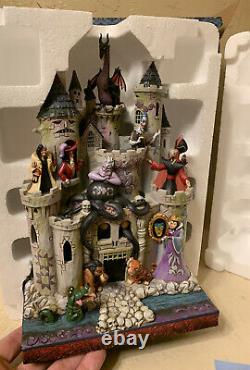 Rare Disney Jim Shore Halloween Villains Tower Of Fright Maléfique Ursula Mib