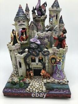 Rare Disney Jim Shore Halloween Villains Tower Of Fright Maléfique Ursula Mib