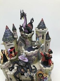 Rare Disney Jim Shore Halloween Villains Tower Of Fright Maléfique Ursula Mib