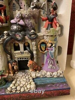 Rare Disney Jim Shore Halloween Villains Tower Of Fright Maléfique Ursula Mib
