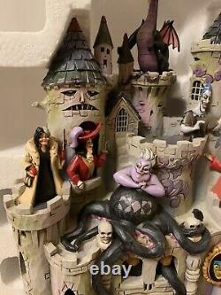 Rare Disney Jim Shore Halloween Villains Tower Of Fright Maléfique Ursula Mib