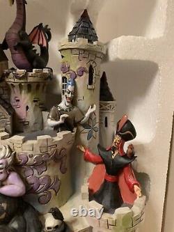 Rare Disney Jim Shore Halloween Villains Tower Of Fright Maléfique Ursula Mib