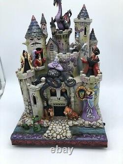 Rare Disney Jim Shore Halloween Villains Tower Of Fright Maléfique Ursula Mib