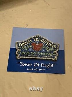 Rare Disney Jim Shore Halloween Villains Tower Of Fright Maléfique Ursula Mib