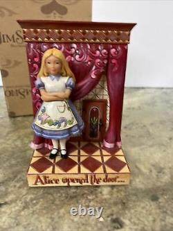 Rare Jim Shore Disney Alice Au Pays Des Merveilles Lapin Trouvé Wonderland Ouvert Porte