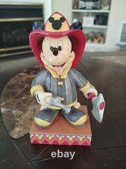 Rare Jim Shore Disney Enesco Mickey Au Pompier. Lire La Description