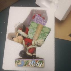 SANTA MICKEY PRÉSENTE Figurine Disney Traditions Jim Shore VIENT VIEUX ST. MICK