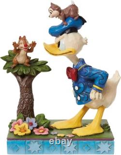 Statue Disney Jim Shore Donald Duck avec Chip et Dale 6010884 Nouveau RARE