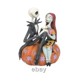 Statue/Figurine Enesco Disney Traditions Jack et Sally Assis sur une Citrouille