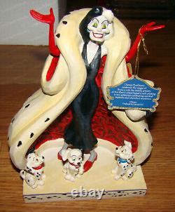 Tradition Disney Jim Shore Les 101 Dalmatiens Le MIGNON et LE CRUEL (6005970) Cruella