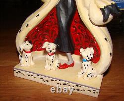 Tradition Disney Jim Shore Les 101 Dalmatiens Le MIGNON et LE CRUEL (6005970) Cruella