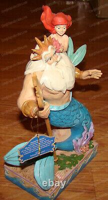Tradition Disney, Jim Shore PAPA'S LITTLE PRINCESS (4059730) Ariel, le Roi Triton