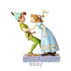 Traditions Disney Enesco 65e anniversaire Peter Pan et Wendy en résine de pierre, 7,4