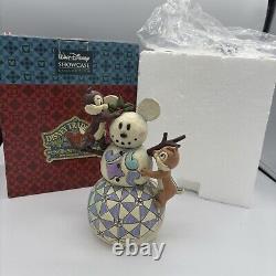 Traditions Disney Jim Shore Forêt Hivernale Merveilleux Bonhomme de Neige Chip et Dale F2