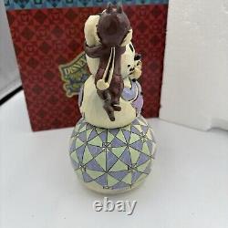 Traditions Disney Jim Shore Forêt Hivernale Merveilleux Bonhomme de Neige Chip et Dale F2