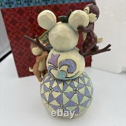 Traditions Disney Jim Shore Forêt Hivernale Merveilleux Bonhomme de Neige Chip et Dale F2