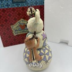 Traditions Disney Jim Shore Forêt Hivernale Merveilleux Bonhomme de Neige Chip et Dale F2