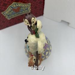 Traditions Disney Jim Shore Forêt Hivernale Merveilleux Bonhomme de Neige Chip et Dale F2