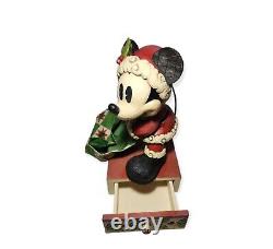 Traditions Disney Jim Shore Mickey Mouse Bundle de Joyeuses Fêtes Figure de 13 pouces Tag