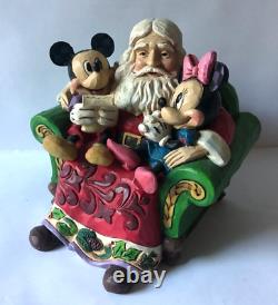 Traditions Disney Jim Shore SOUHAITS DE NOËL Figurine de Santa Mickey Minnie Mouse