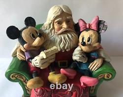 Traditions Disney Jim Shore SOUHAITS DE NOËL Figurine de Santa Mickey Minnie Mouse