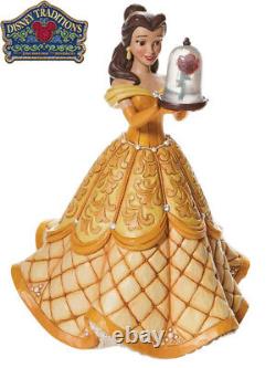 Traditions Disney La Belle et la Bête Belle Statue de la Rose Rare Deluxe Nouvelle