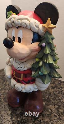 Traditions Disney Vieux St Mick Santa Mickey Mouse Arbre de Noël Jim Shore Enesco